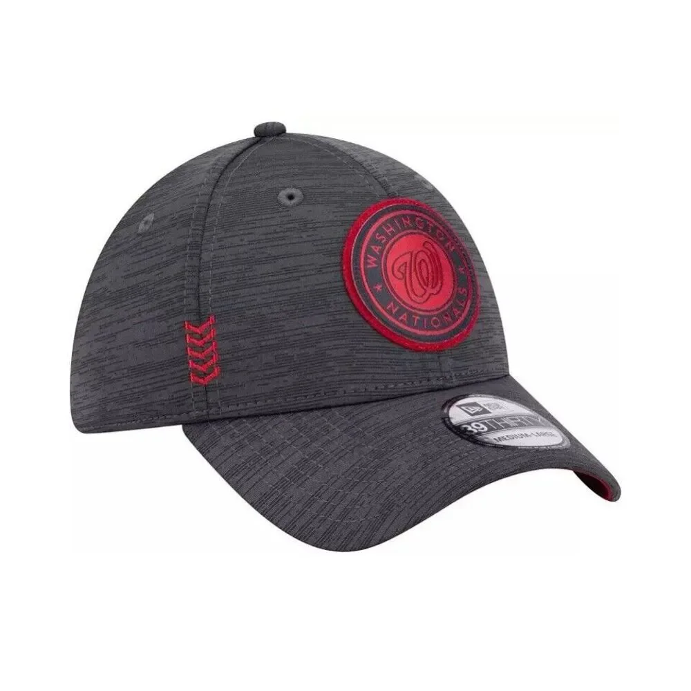New Era Washington Nationals Clubhouse Gray Red 39Thirty Stretch Fit Hat Cap NEW